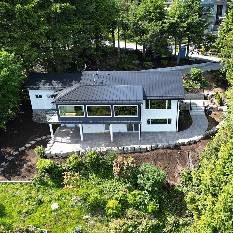 Aerial — rear garden