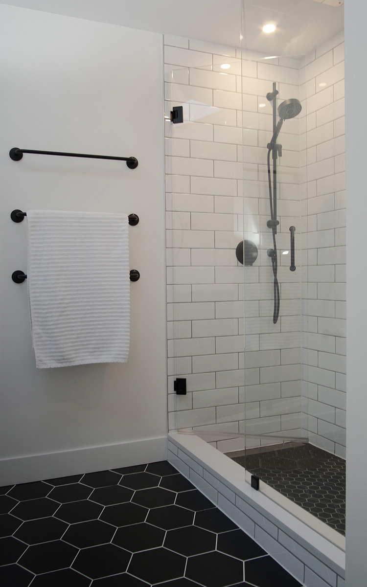 Shower interior detail